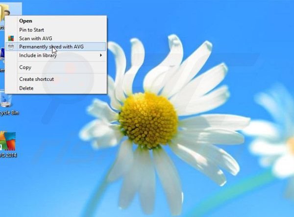 Destruidor de ficheiros AVG Antivírus 2014