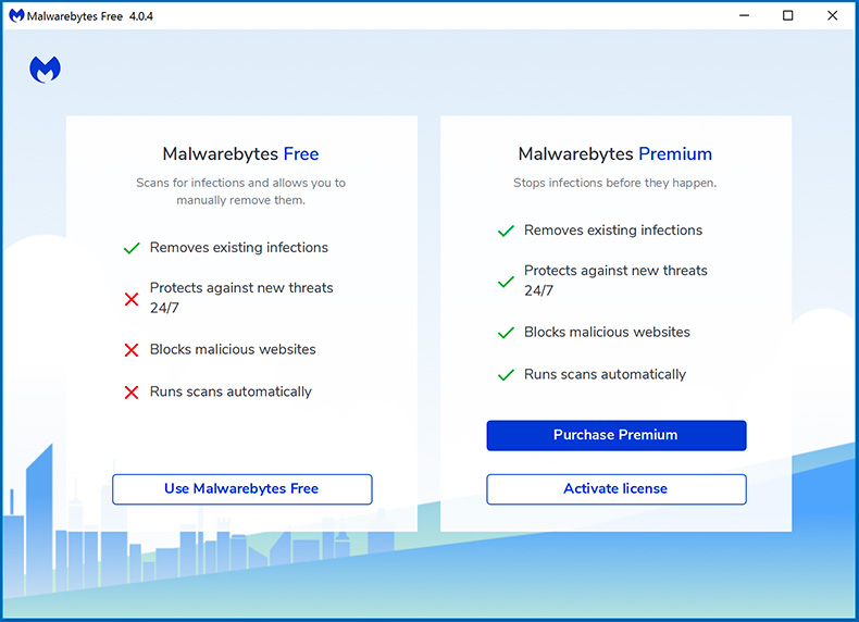 Malwarebytes 4.0 versões grátis e premium