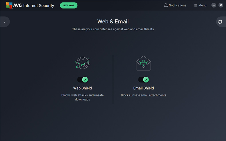 AVG Internet Security - Web e e-mail