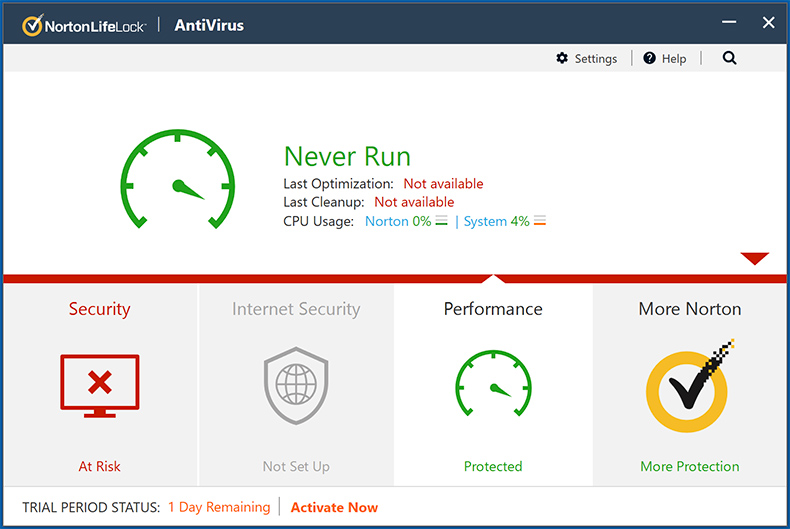 otimização Norton AntiVirus Plus