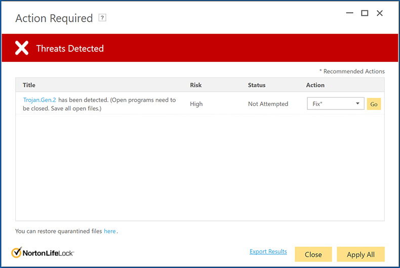 verificação Norton AntiVirus Plus