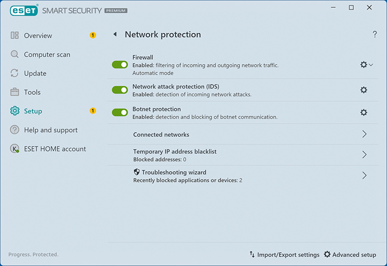 ESET NOD32 Antivírus Protecção da Rede