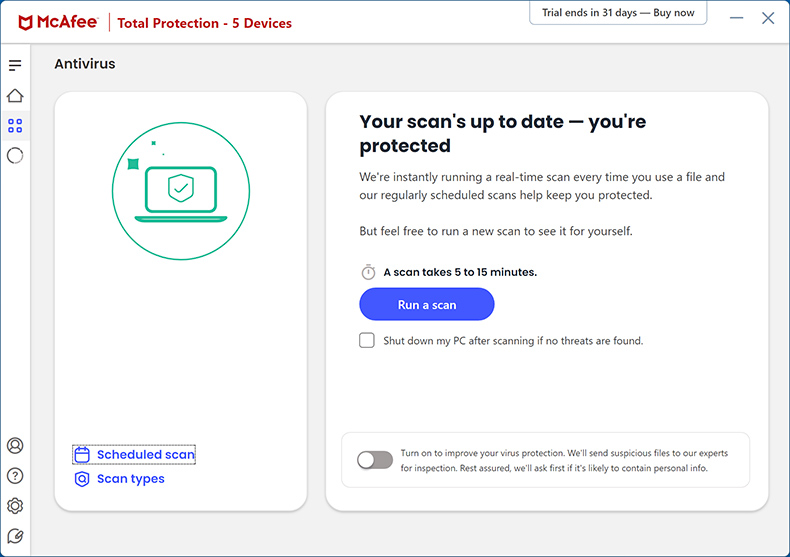 análise McAfee AntiVírus Plus