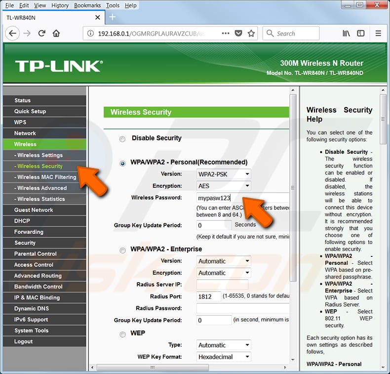 encontre a sua password wi-fi tp link tl-wr540n router passo 2