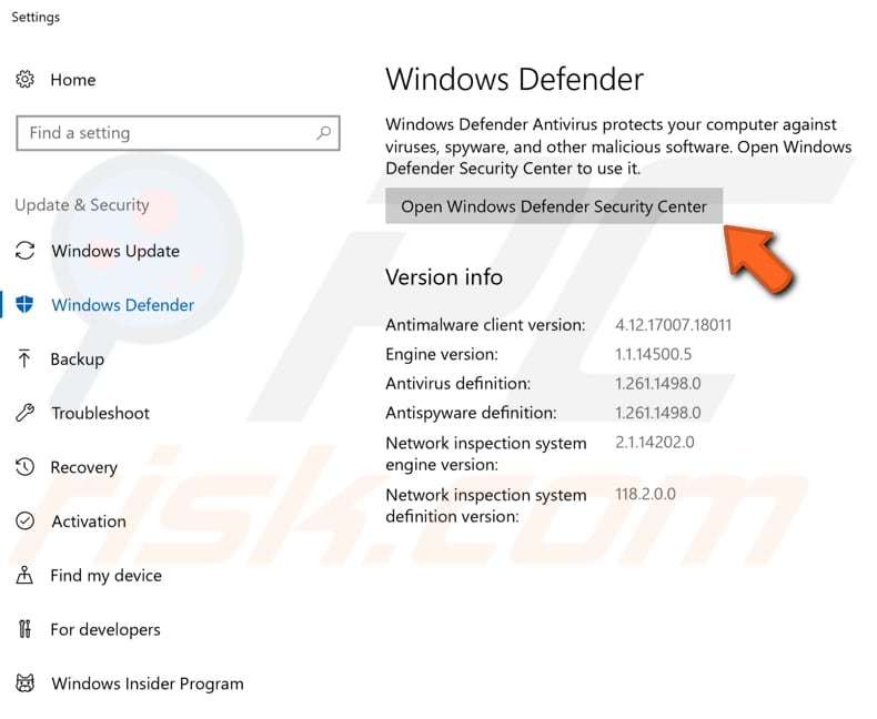 desinstalar software antivírus de terceiros passo 2