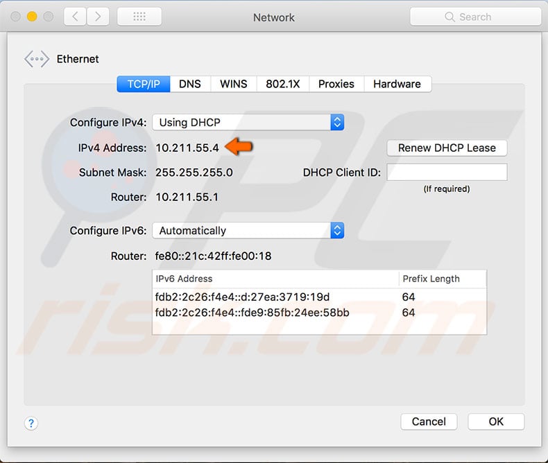 detalhada-informação-ip-endereço-mac