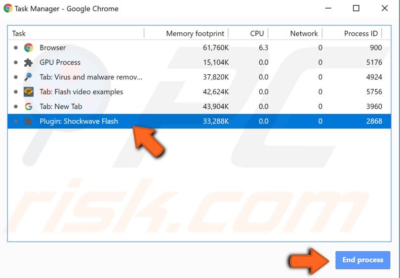 Parar o Adobe Shockwave Flash passo 2