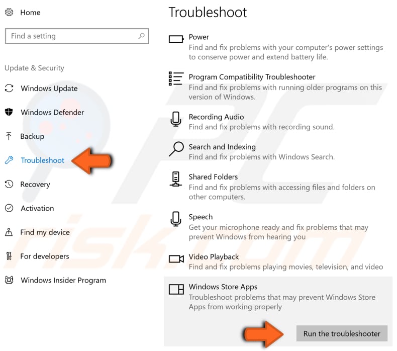 run windows troubleshooter step 2