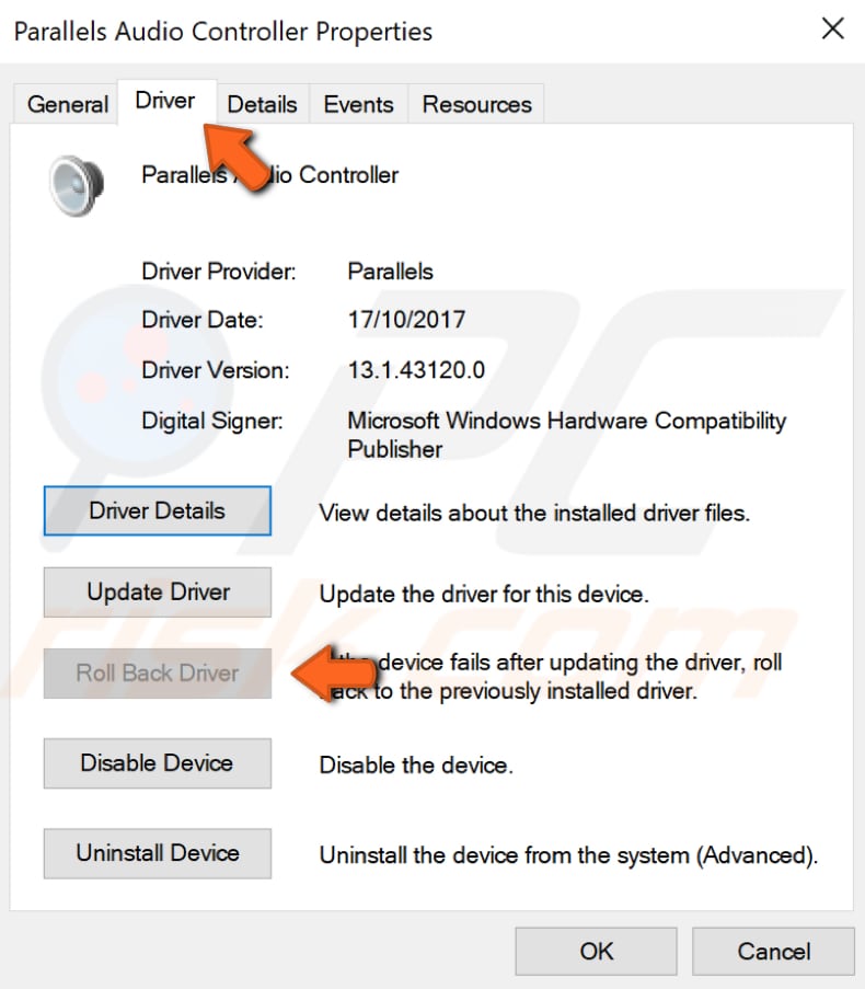 Reverter os drivers de áudio HDMI passo 3