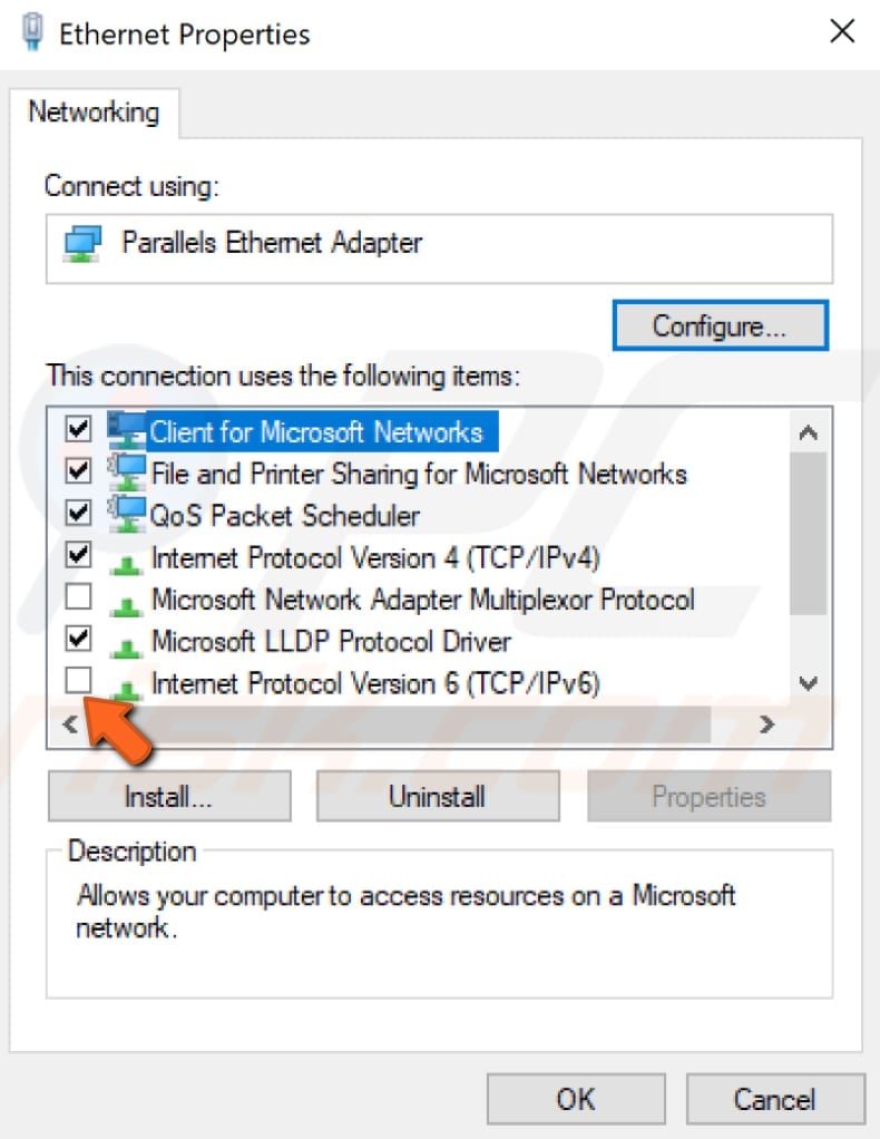 desactivar ipv6 passo 4