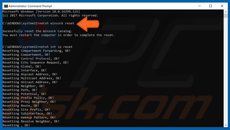 Redifinir TCP/IP passo 1