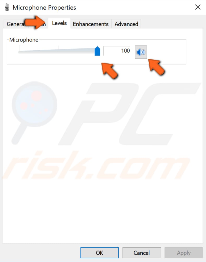 Certifique-se que o microfone não está silenciado passo 2