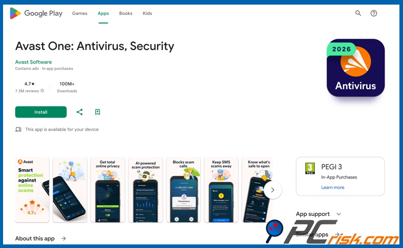 Avast na Google Play
