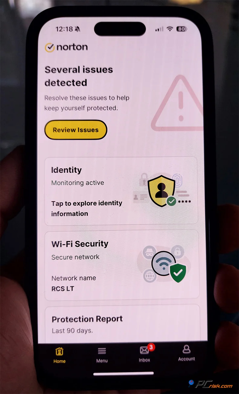 Antivírus Norton para iPhone