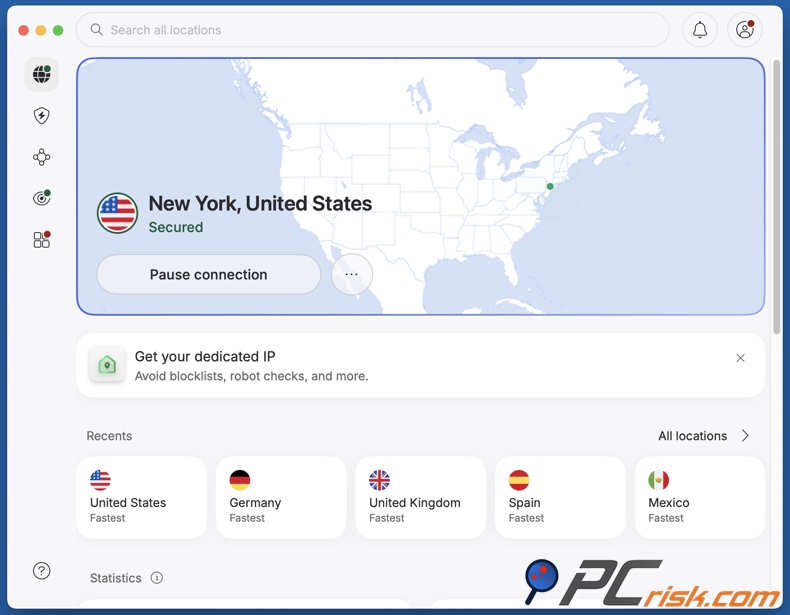 NordVPN ligada aos EUA