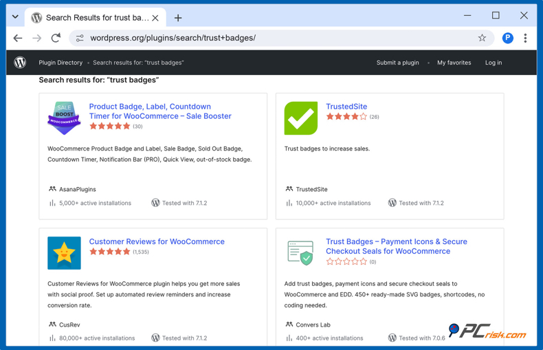 Plugins de selos de confiança no WordPress