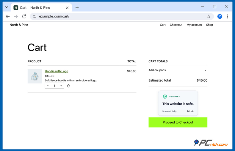 Selo de confiança no carrinho do WooCommerce