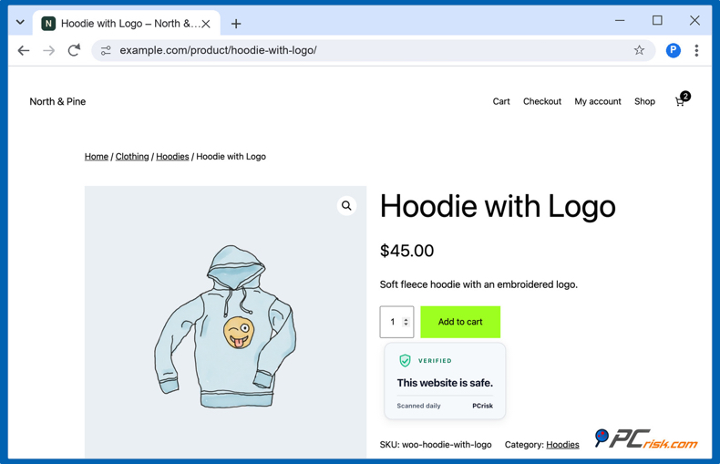 Selo de confiança na página de produto do WooCommerce