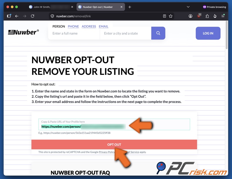 Cancelamento de subscrição do Nuwber 4