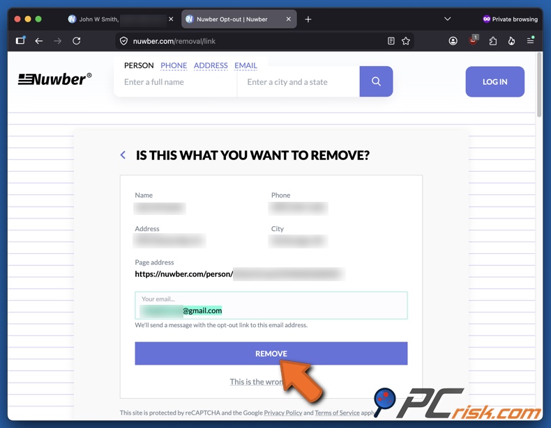 Cancelamento de subscrição do Nuwber 5
