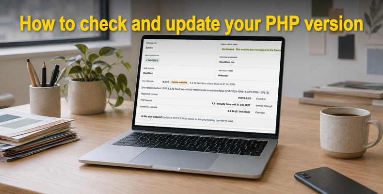 Como verificar e atualizar a versão do PHP do seu site