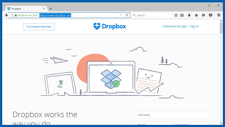 Soluções de cópia de segurança - Dropbox