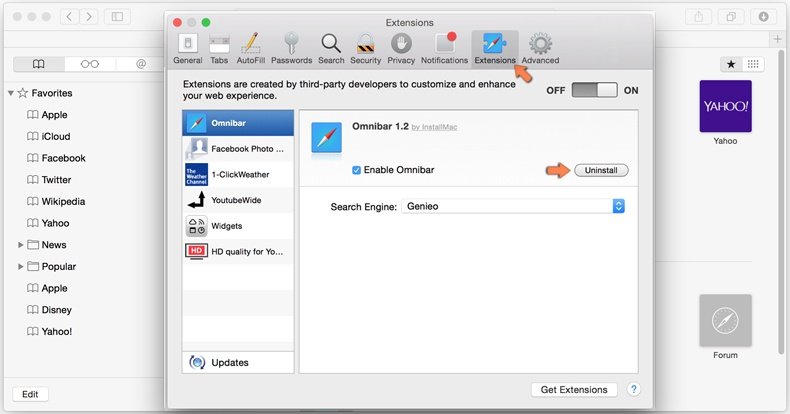 Como remover browser hijacker do Safari - 2