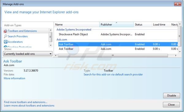 Remover os redirecionamentos da Barra de Ferramentas Ask do Internet Explorer