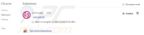 Remover LemurLeap do Google Chrome
