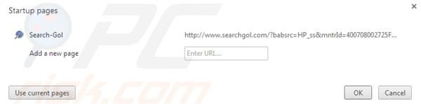 Página inicial de Searchgol no Google Chrome