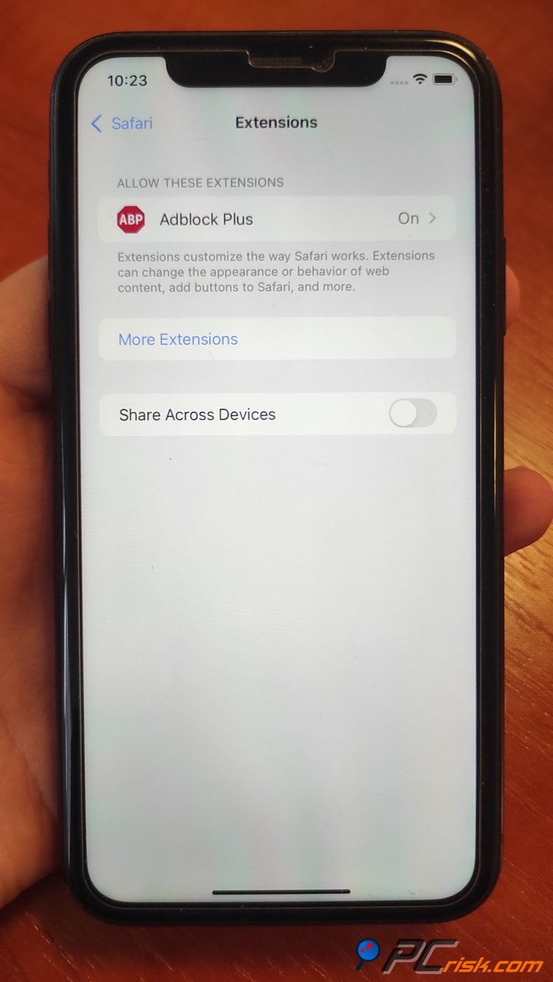 Adblock Plus extensão para Safari no iOS