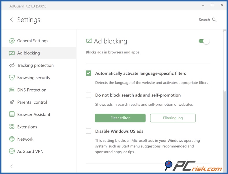 AdGuard ad bloqueio