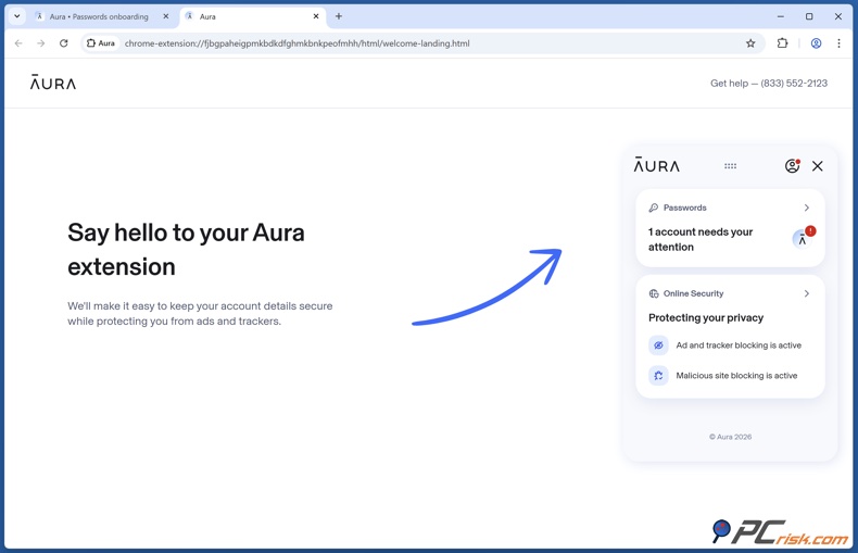 Aura Extensão do navegador para Chrome