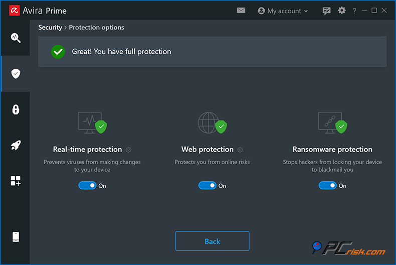 avira ransomware proteção