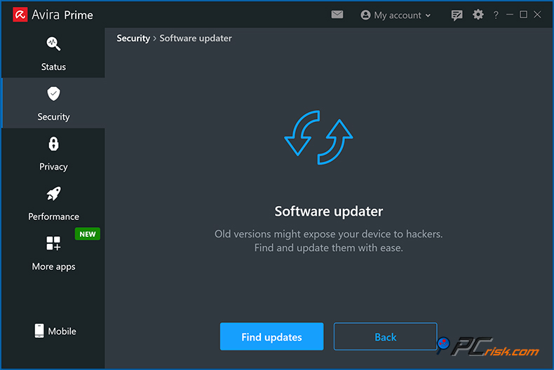 avira atualizador de software
