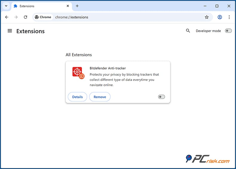 bitdefender anti-rastreador