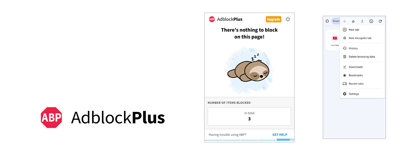 Adblock Plus cabeçalho do melhor bloqueador de anúncios