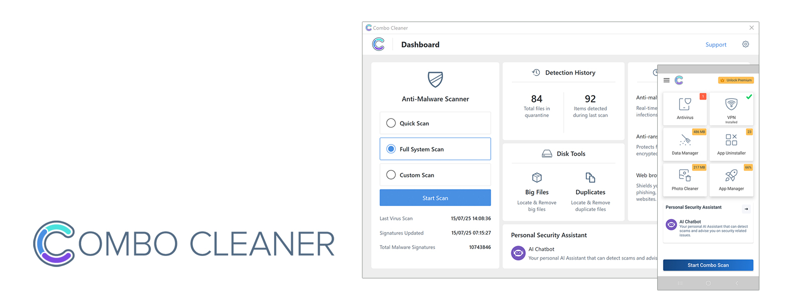Combo Cleaner cabeçalho do melhor antivírus
