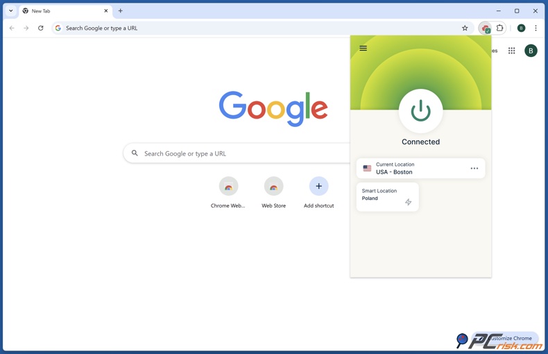 ExpressVPN extensão do navegador para o Chrome