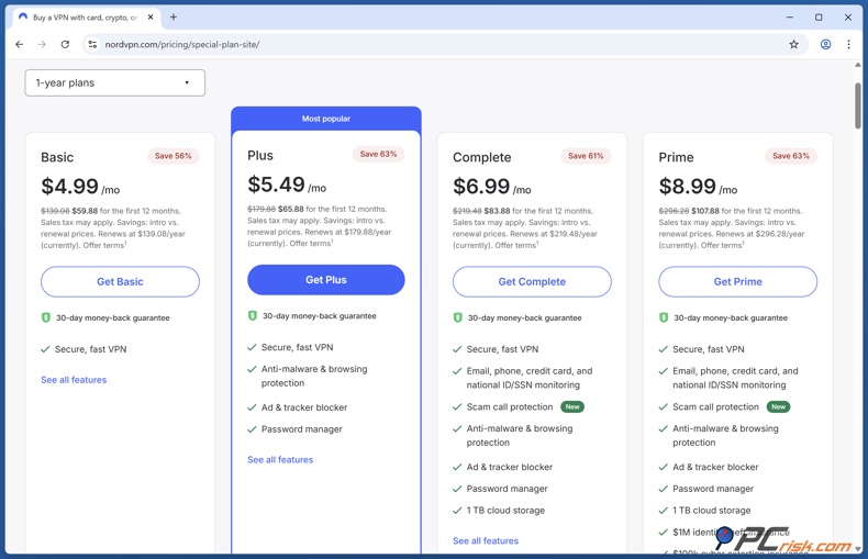 NordVPN preços