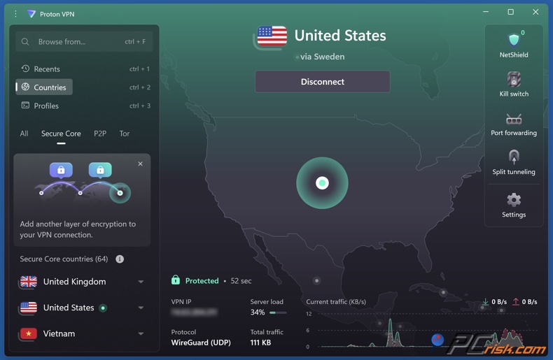 Proton VPN Núcleo seguro