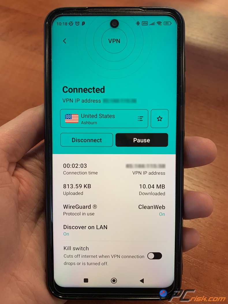 Surfshark para painel Android