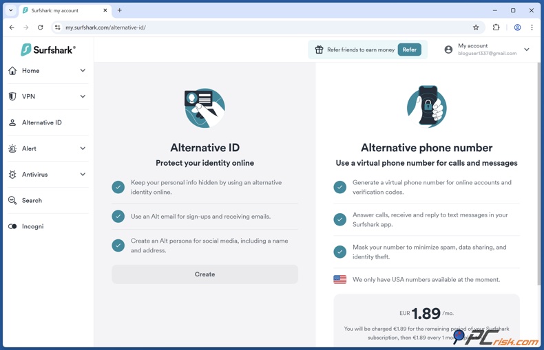 Surfshark Alternativo ID