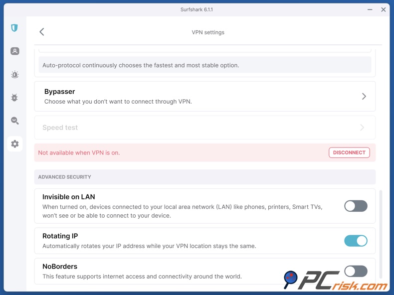 Surfshark IP Rotador
