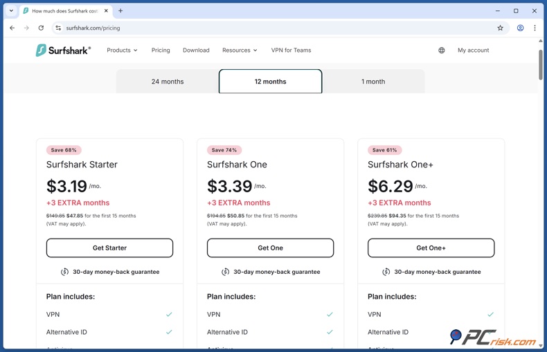 Surfshark VPN preço anual