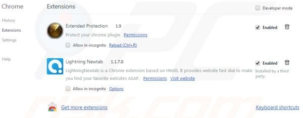 Remover o vírus Aartemis das extensões do Google Chrome