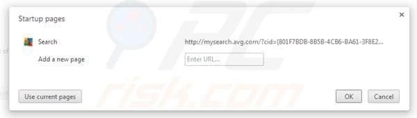 Remova os redirecionamentos de AVG Search da página do Google Chrome