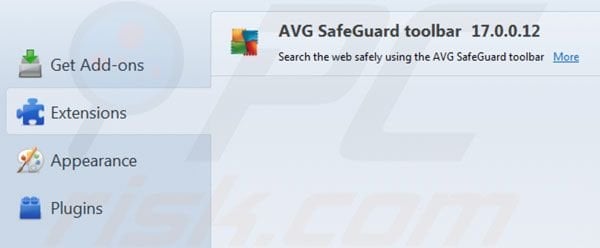 Remover AVG Search das extensões do Mozilla FireFox