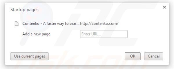 Remover contenko.com da página inicial do Google Chrome