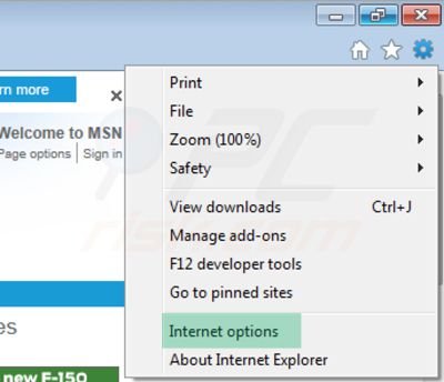 Remover as definições proxy do Internet Explorer passo 1